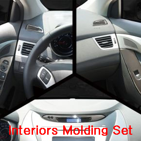 [ Elantra 2010~ ï¼ˆAvante MD) auto parts ] Black Color Plating Interior Molding Set